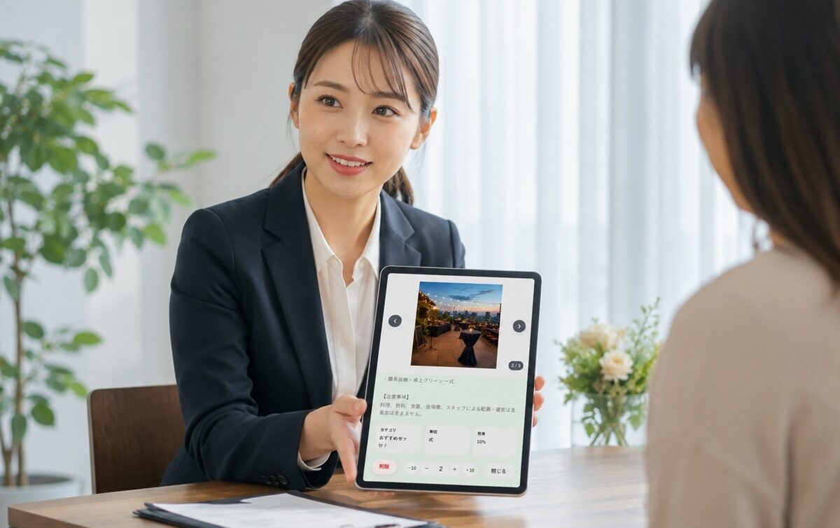 顧客専用の見積相談ページの画面イメージ